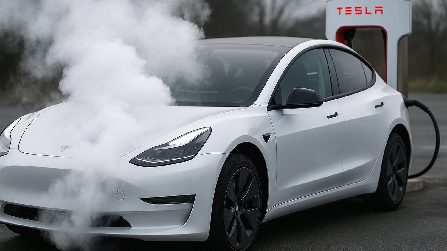 Weißer Dampf beim Tesla-Laden: Phänomen erklärt
