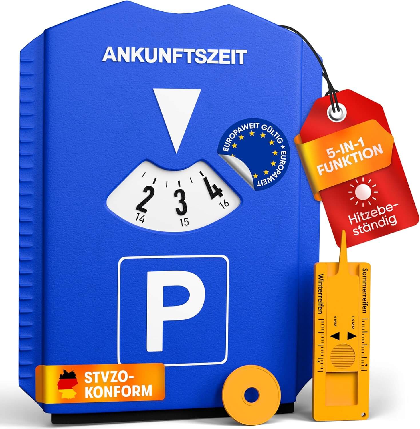 Parkscheibe 5-in-1 (StVO-konform)