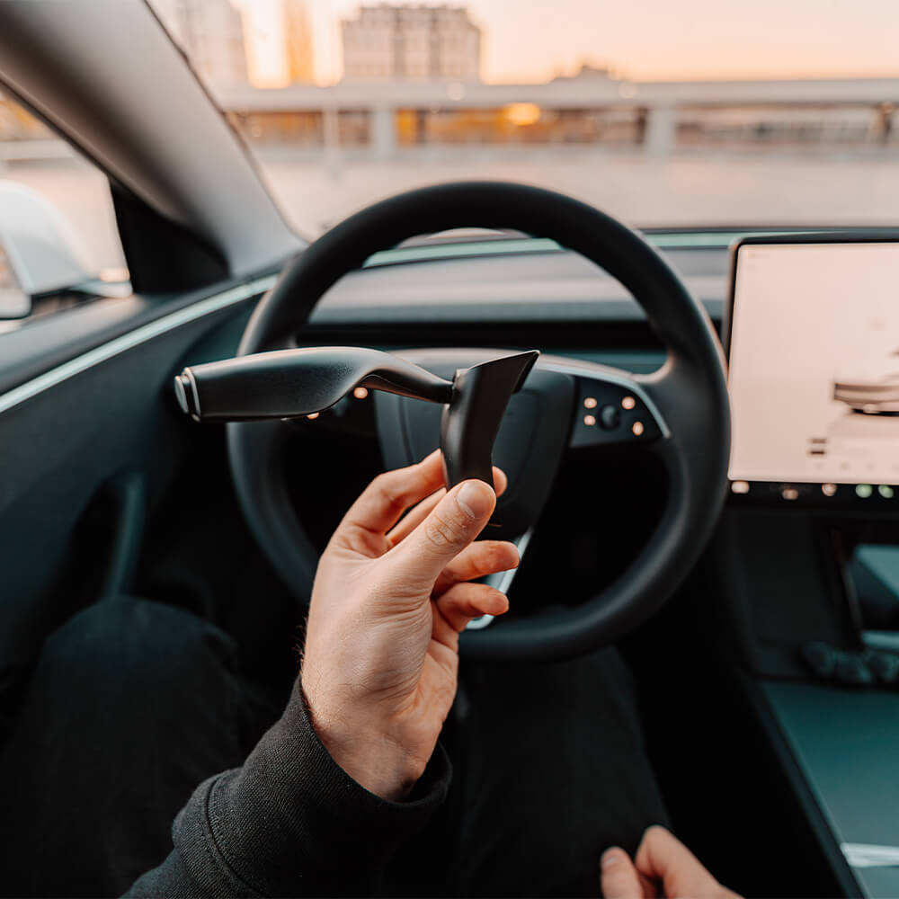 Tesla Model 3 2024: S3XY richtingaanwijzerhendel / S3XY steel