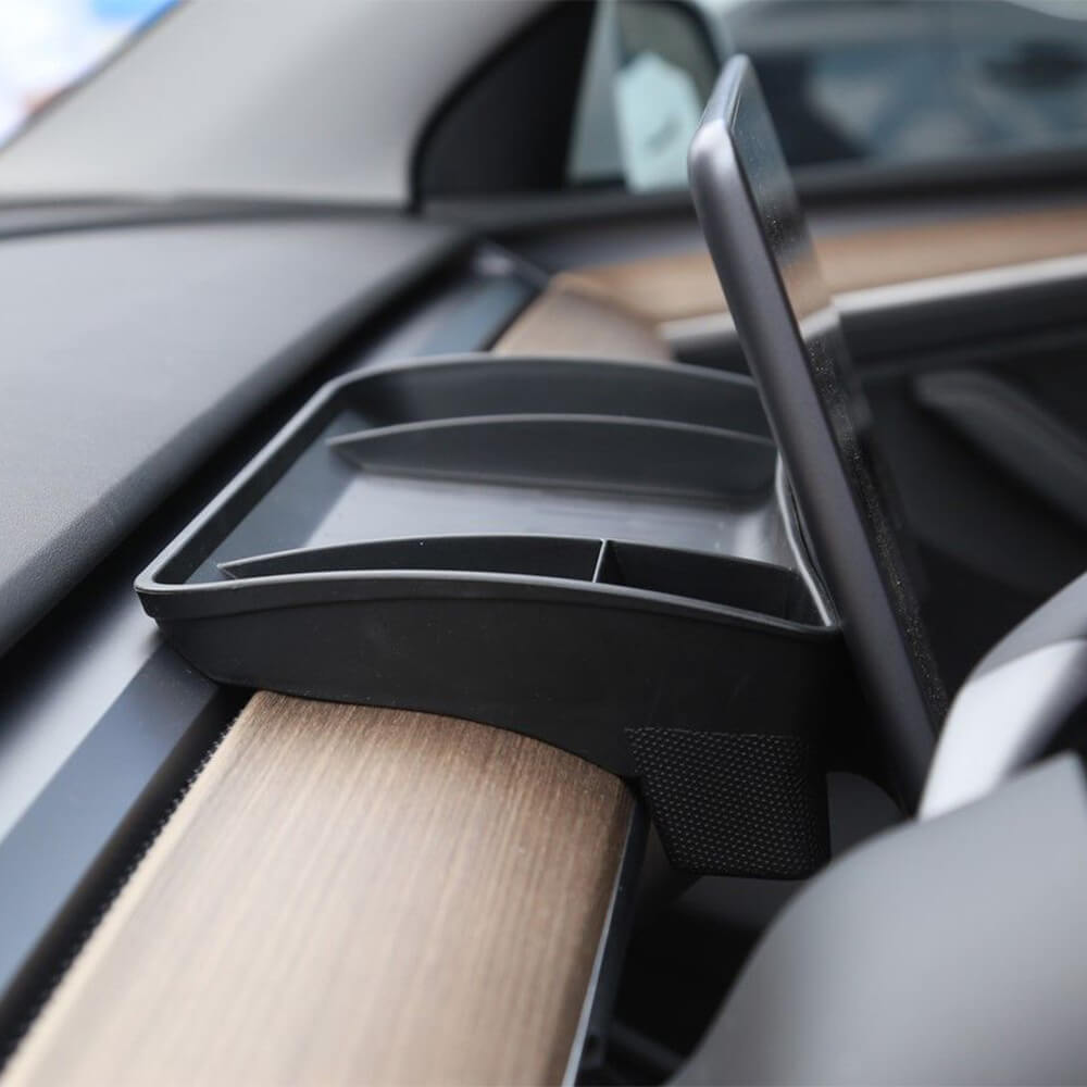 Für Tesla Model 3 Y Bildschirm hinten Tissue Box Dashboard Organizer  Magnetische Konsole Aufbewahrungsfach versteckte Halter Autozubehör