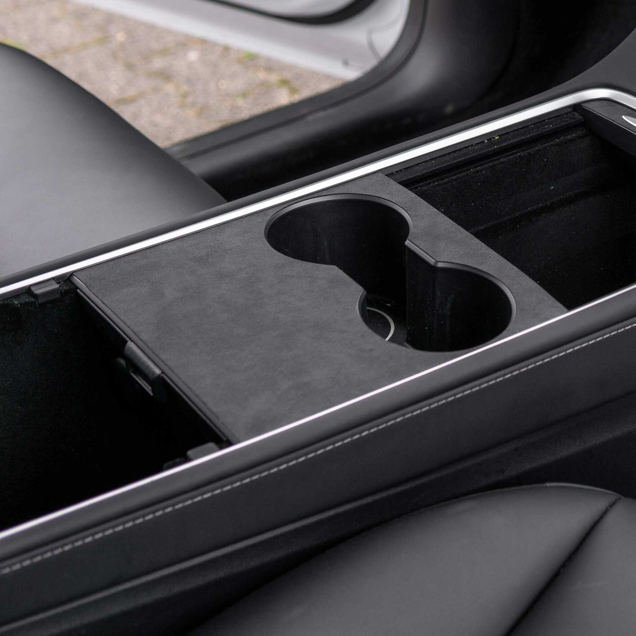 Tesla Model 3/Y: Alcantara middenconsole