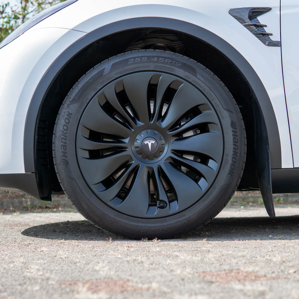 4 Stück Radkappen Für Tesla Model Y 2025 - 19 Zoll Crossflow Design