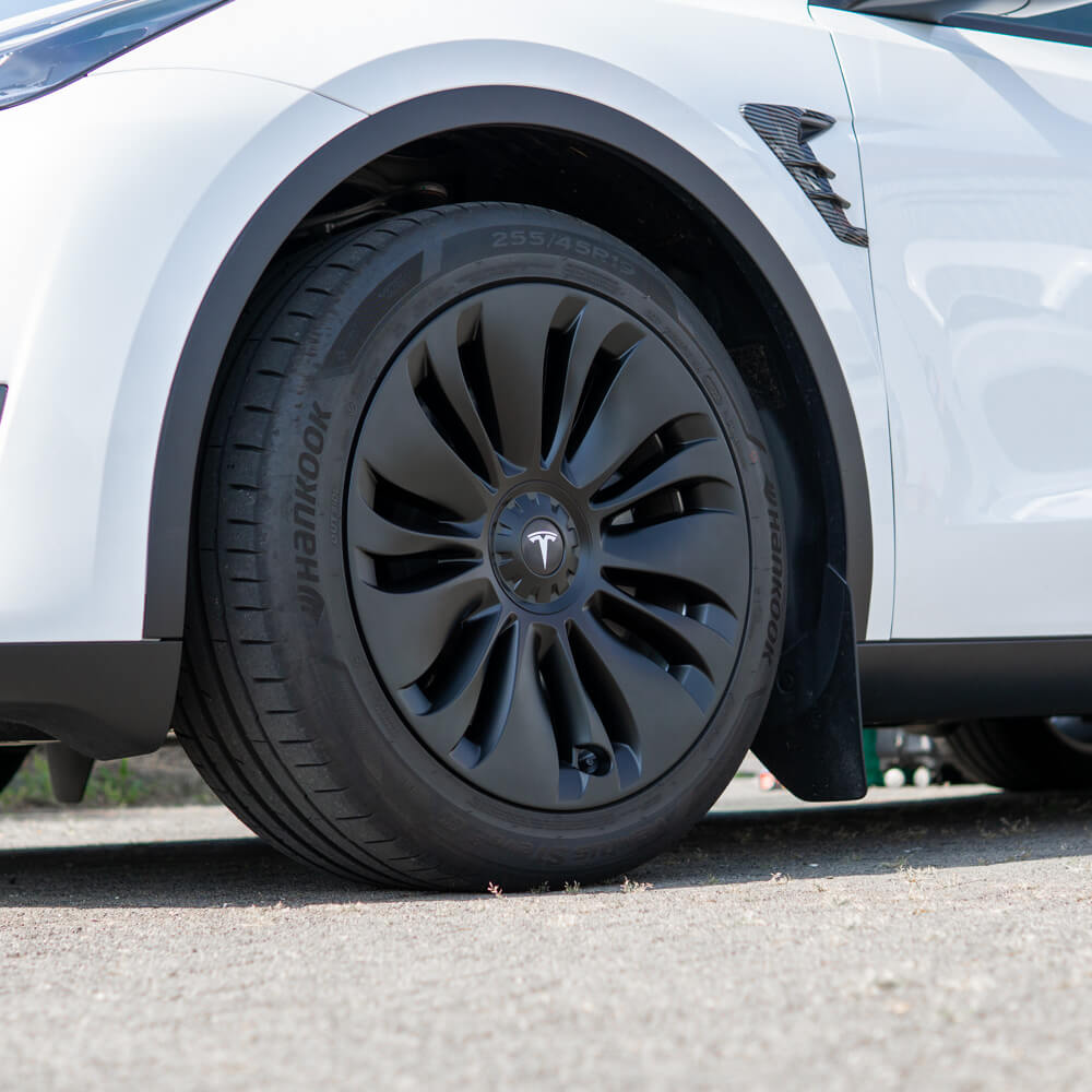 model y radkappen #Radnabe_Logo (Weiß)