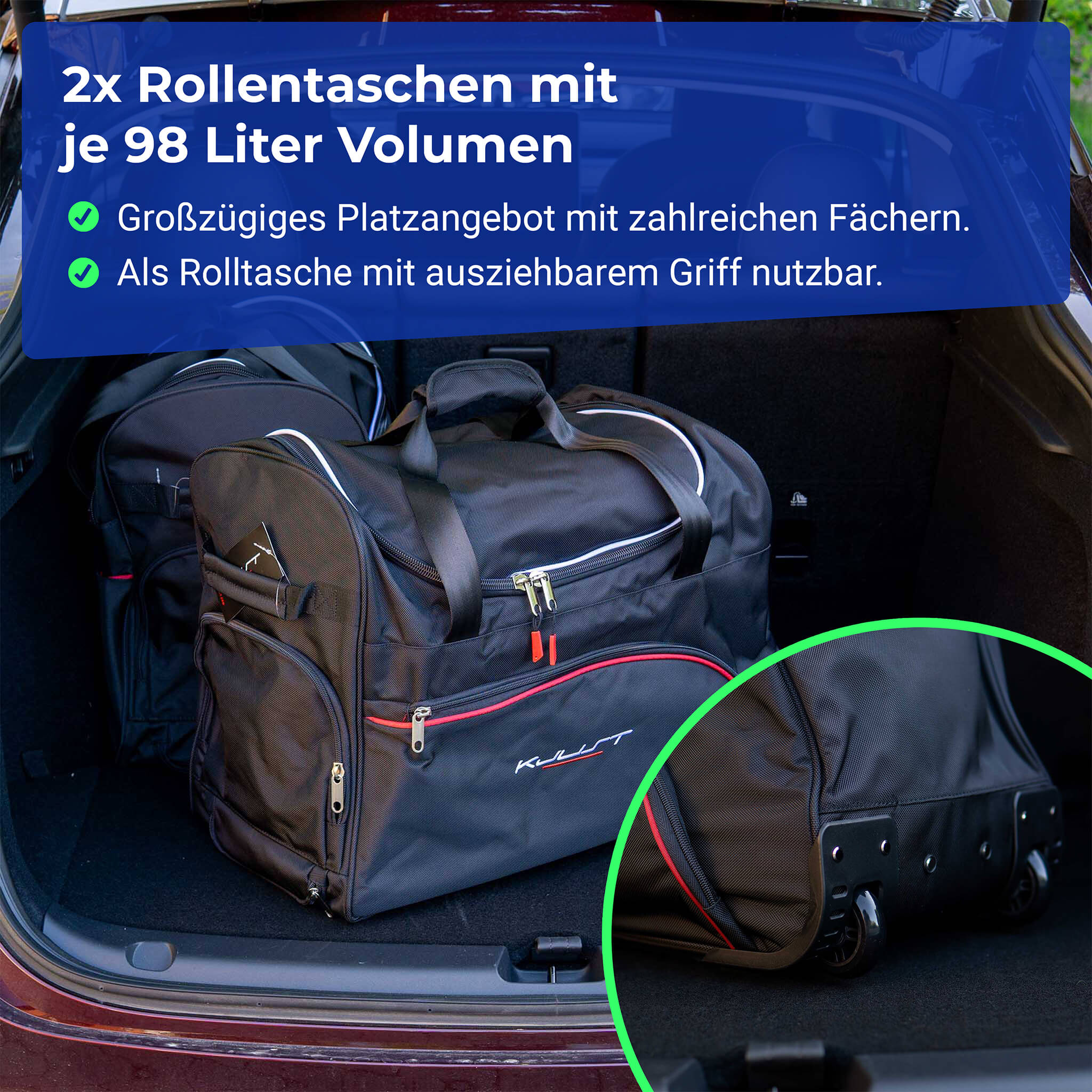 Tesla Model Y: Taschensets für Frunk + Kofferraum