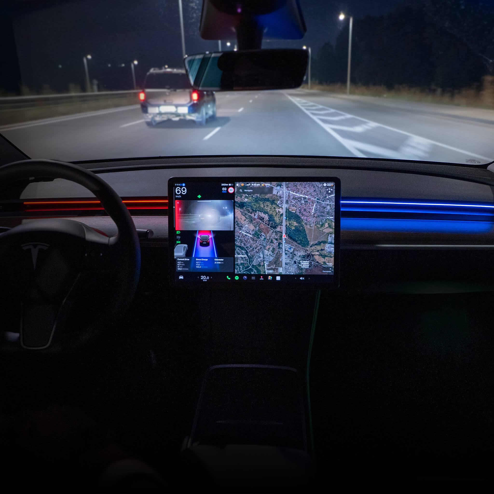 Tesla Model 3 Ambientebeleuchtung