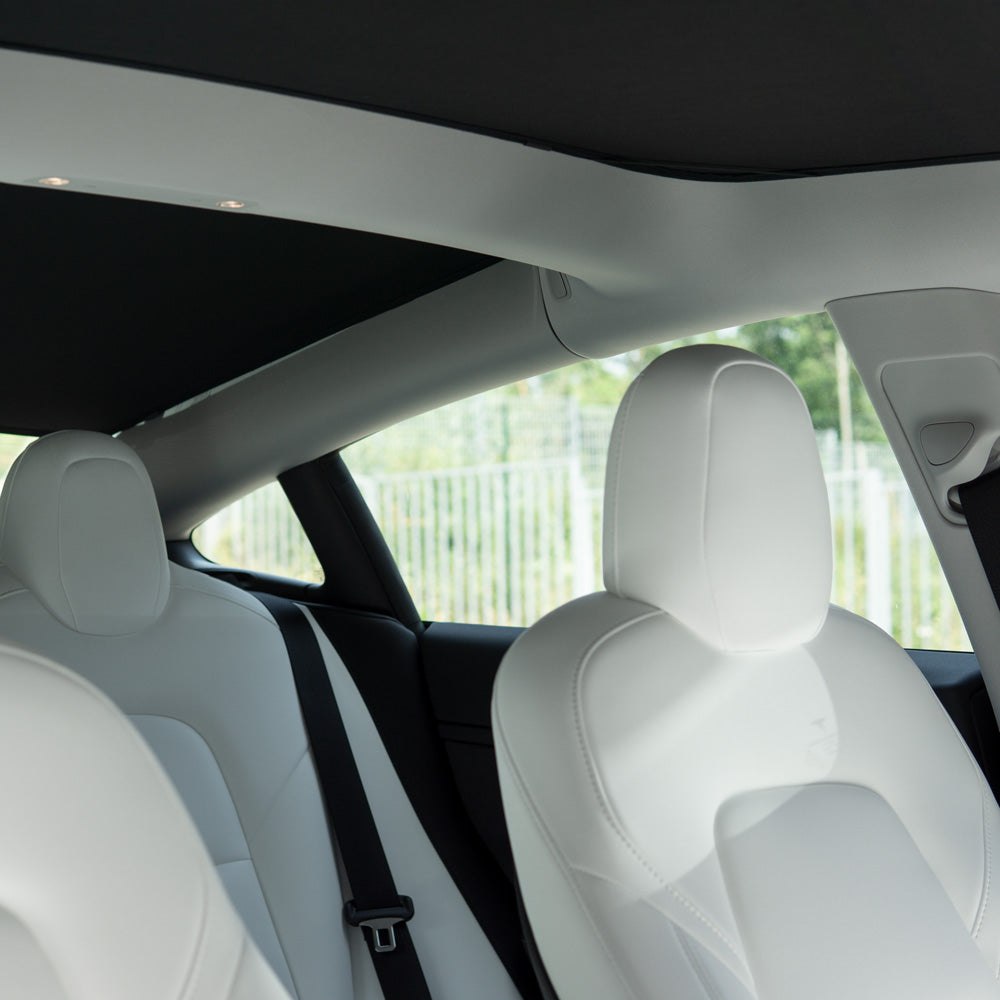 Dach-Sonnenschutz für Tesla Model 3 2021–2023, Dachfenster-Sonnenschutz aus  Glas Wird Nicht durchhängen, Faltbarer Sonnenschutz,  Wärmeisolierungsabdeckung, Zubehör,Weiß : : Auto & Motorrad