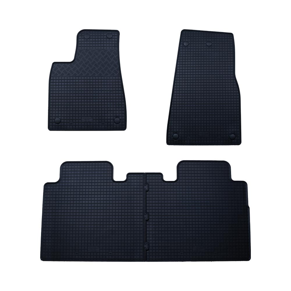 TPE Fußmatten Auto für Tesla Model X SUV (10.2016-12.2020) - schwarz  Automatten Autoteppiche - Aristar - Guardliner - 6/7 Sitze; voller Set  vorne Typ 3