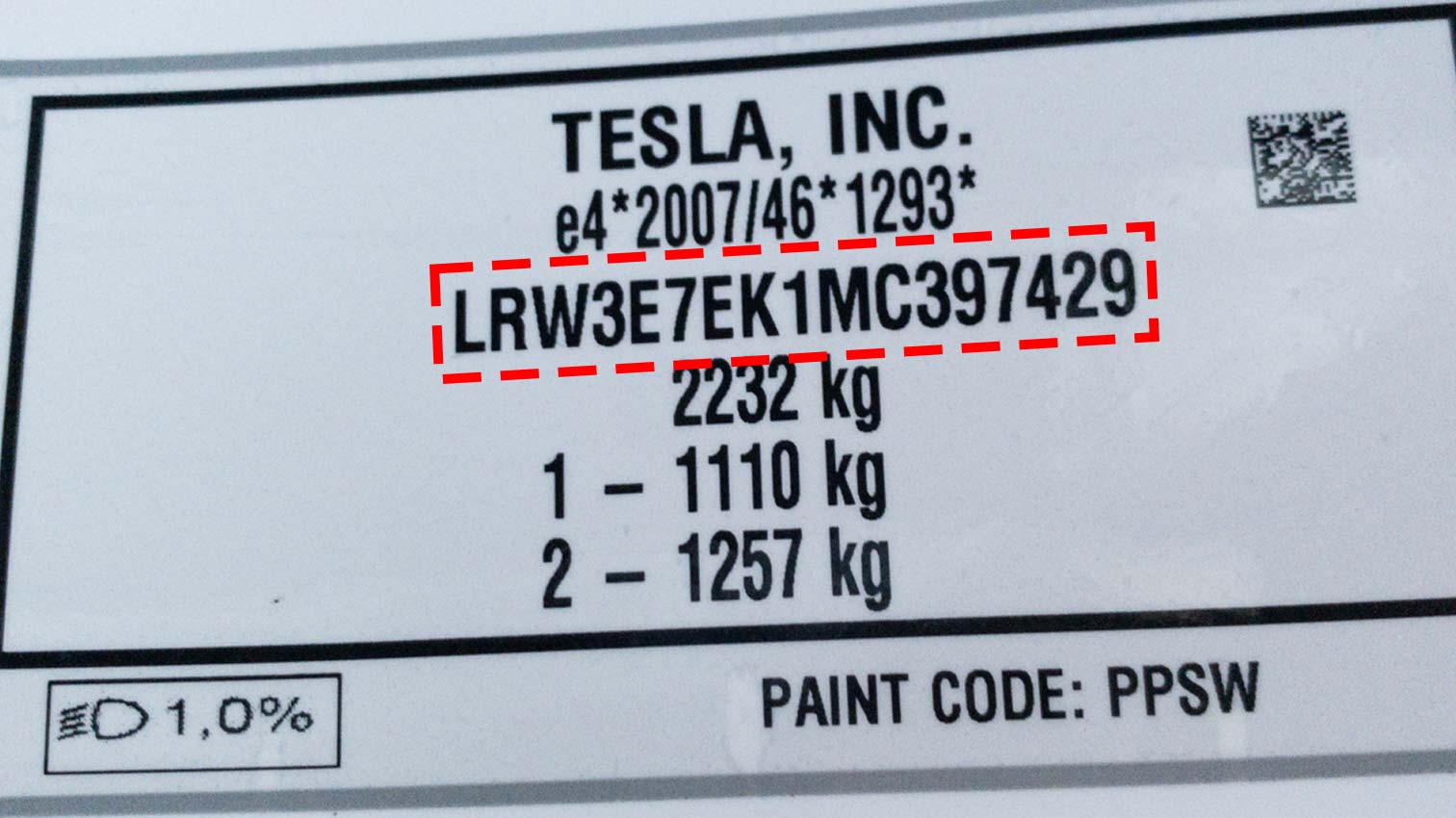 Tesla VIN Decoder Alle Ziffern erklärt