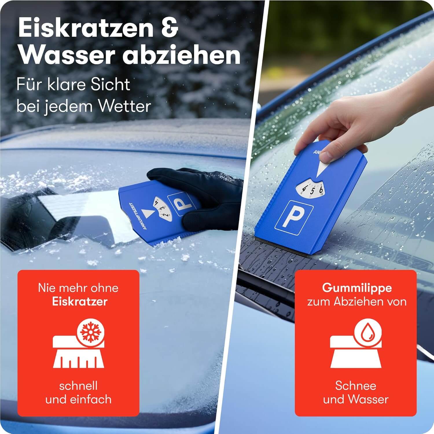 Parkscheibe 5-in-1 (StVO-konform)