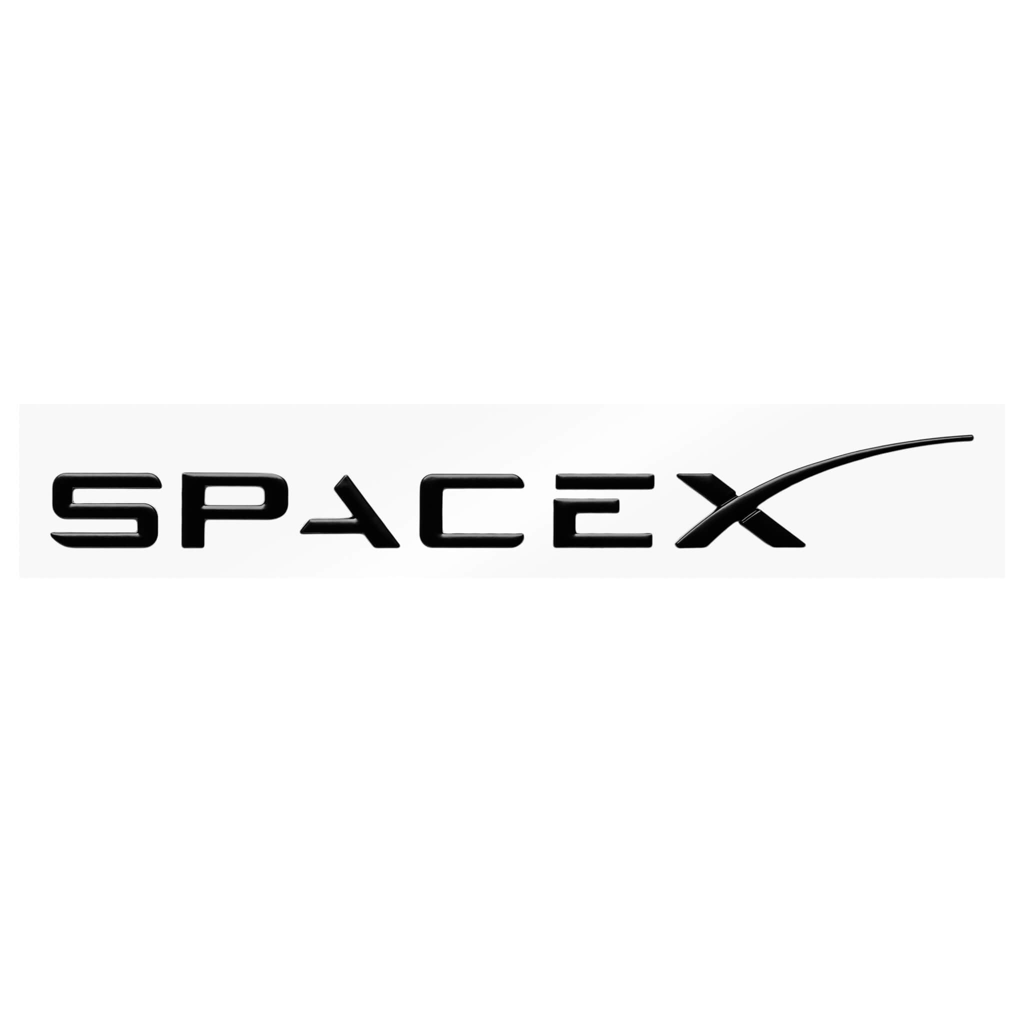 Tesla SpaceX Aufkleber #Option_Matt-Schwarz