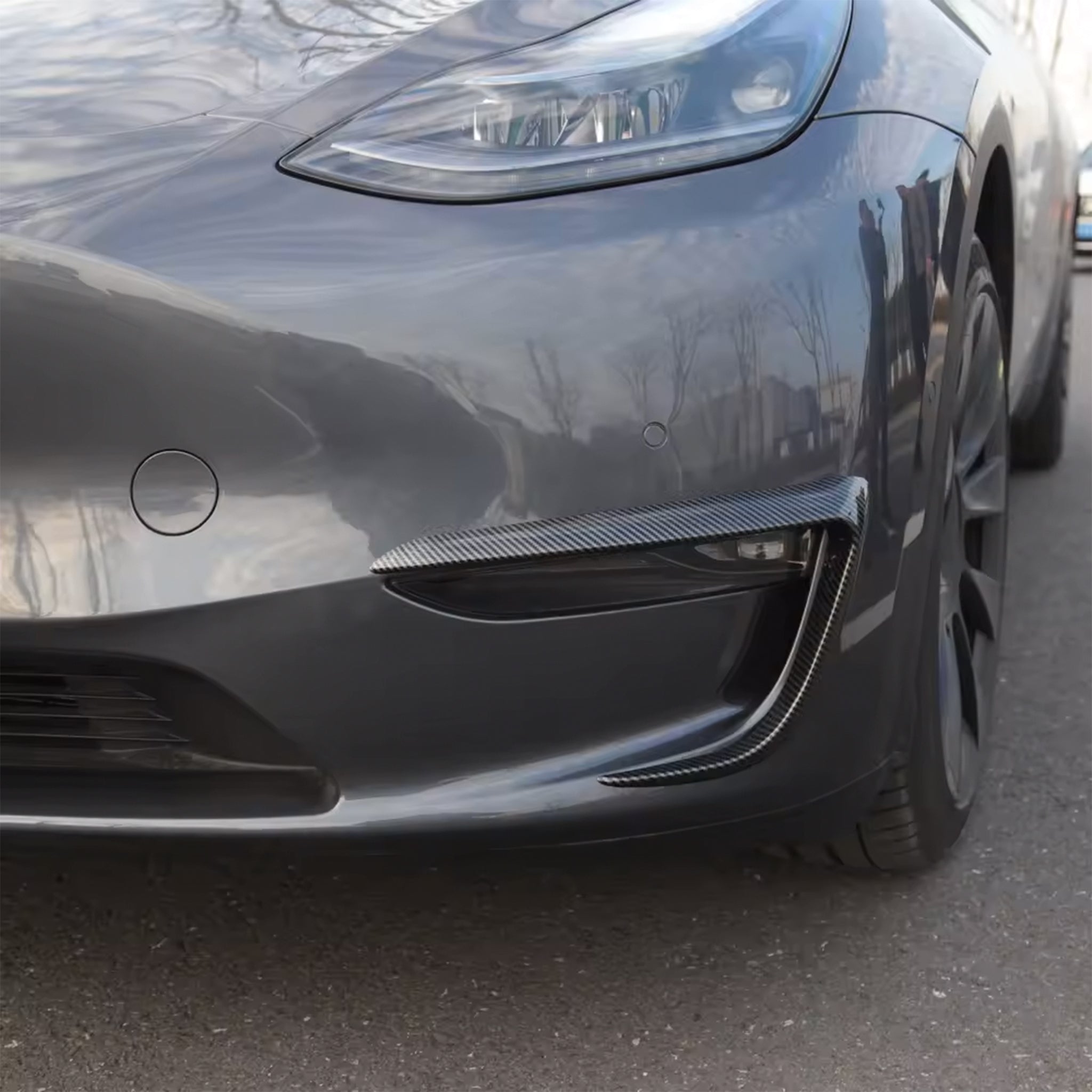 Tesla Model 3/Y: Carbon-Nebelscheinwerfer-Abdeckung