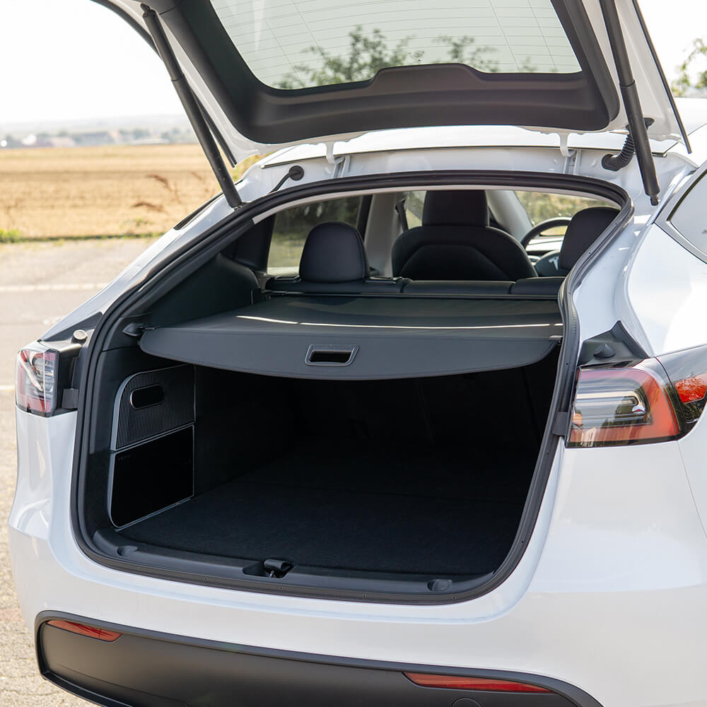 Einziehbare Kofferraumabdeckung Gepäckschirm Schild für Tesla Modell Y  2020-2023