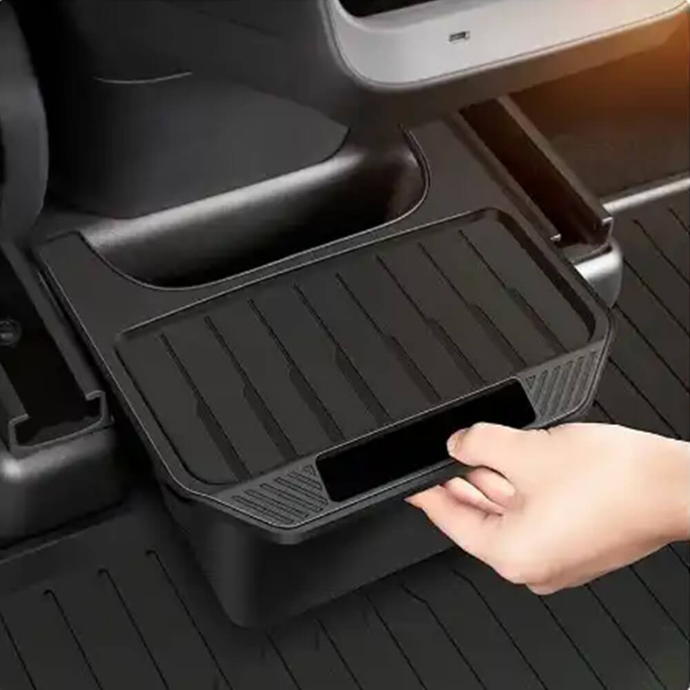 AMPACO Rücksitz-Aufbewahrungsbox für Tesla Model Y Rücksitz, mittlere  versteckte Ablage, Aufbewahrungsbox, Organizer, Zubehör : : Baby