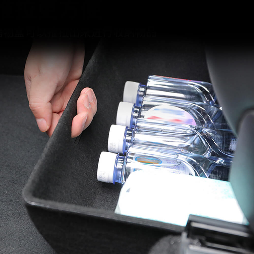 PRIMUZ Autositz-Lücken-Organizer für Tesla Model 3 Model Y Model S Model X  Seitliche Lückentasche Sitzfüller Aufbewahrungsbox Lederkonsole  Fugen-Organize Integriertes Innenzubehör,Black: : Auto & Motorrad