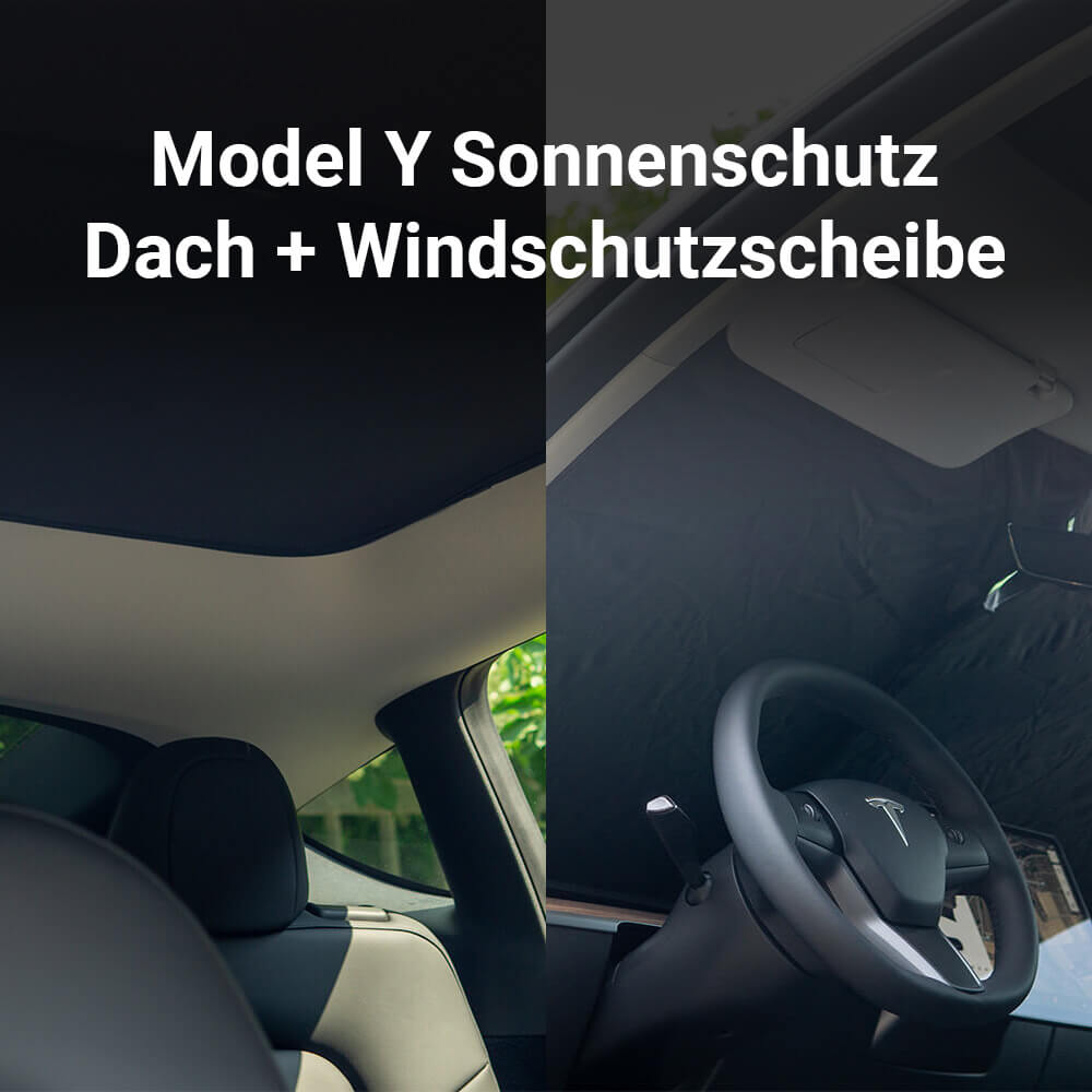 Tesla Model Y: Sonnenschutz Windschutzscheibe