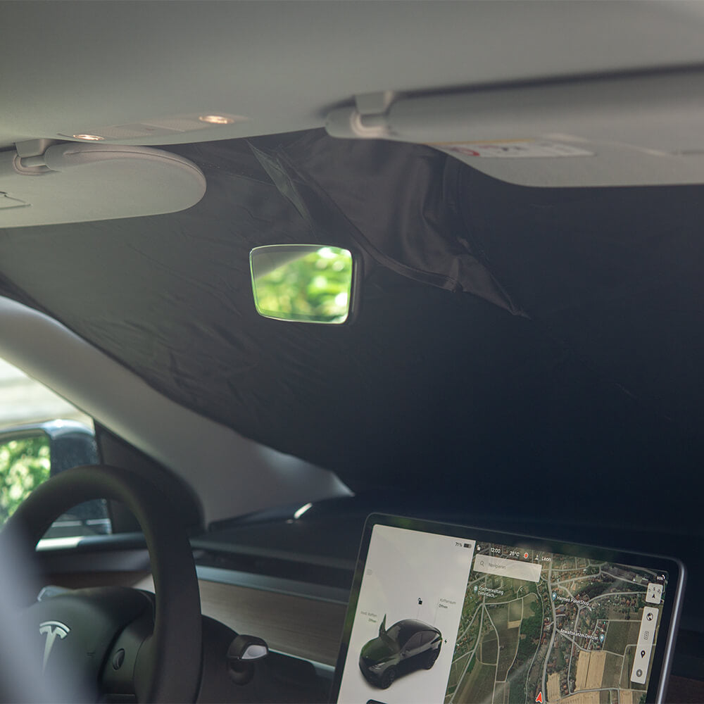 Kaufe Auto-Windschutzscheiben-Sonnenschutz, deckt Visiere, Frontscheibe,  Sonnenschutz für Tesla Model 3 und Model Y ab