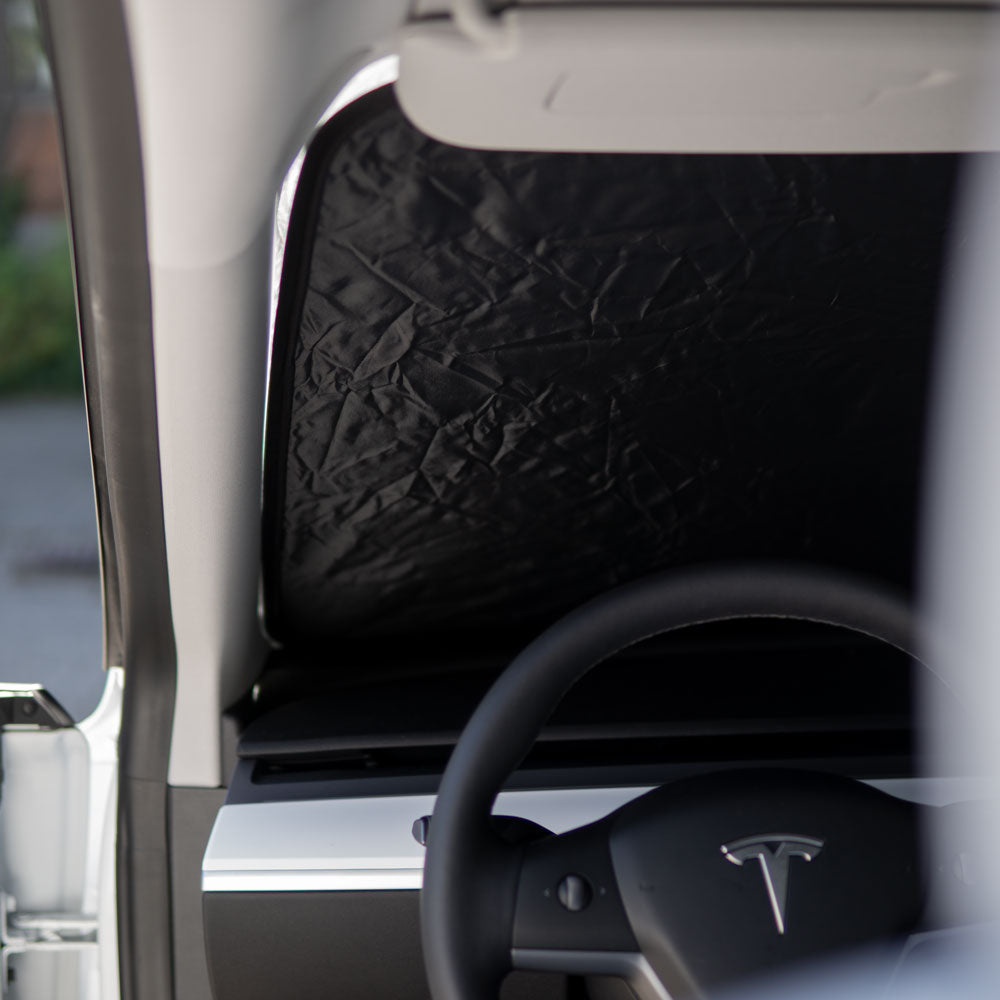 Exquisit für Tesla Model 3 2017-2022 Graues Dachfenster Jalousie UV-Schutz  Beschattung Autofenster Sonnenschutz Netz Auto Sonnenschutz Abdeckung